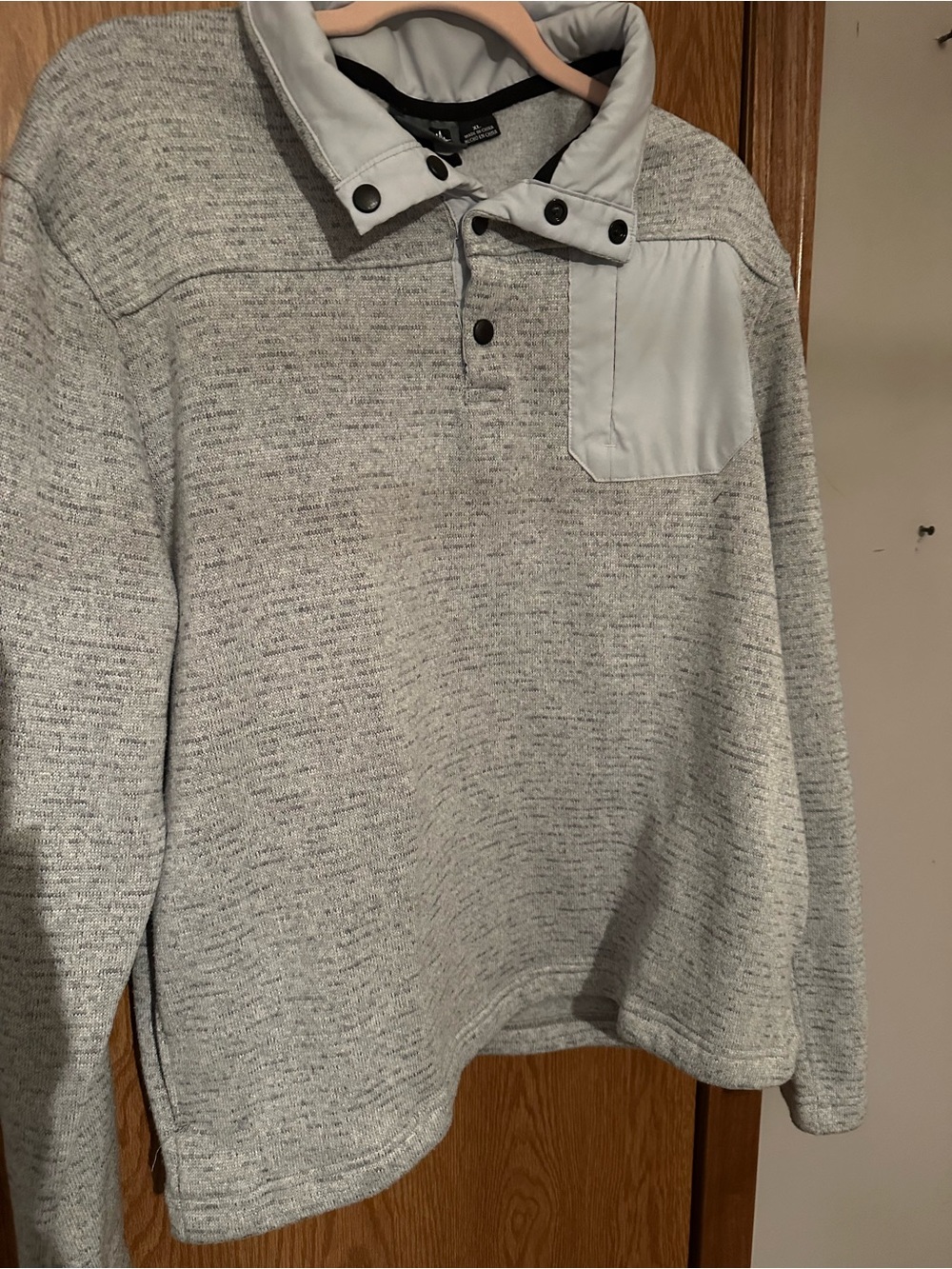 Pulse Gray and Black Hooded Sweatshirt - XL